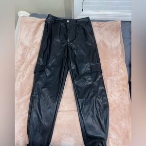 Leather Pants with Buttons